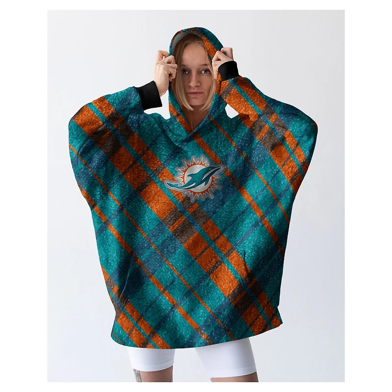 Pegasus Miami Dolphins 34" x 34" Digital Dash Sherpa Hooded Fan Cape