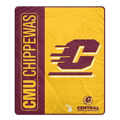 Pegasus Central Michigan Chippewas 50" x 60" Endzone Ultra Soft Throw Blanket