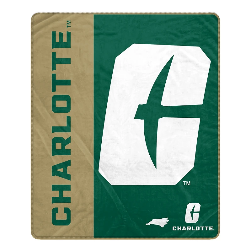 Pegasus Charlotte 49ers 50" x 60" Endzone Ultra Soft Throw Blanket