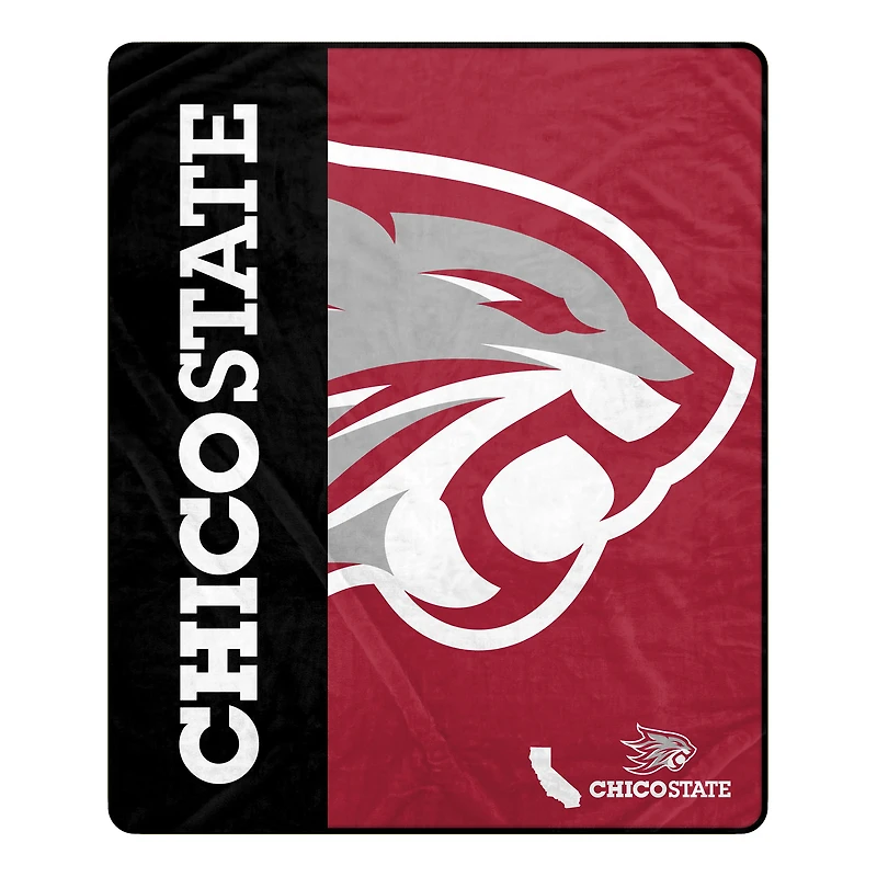 Pegasus Cal State Chico Wildcats 50" x 60" Endzone Ultra Soft Throw Blanket
