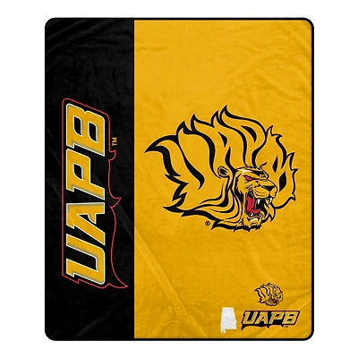 Pegasus Arkansas Pine Bluff Golden Lions 50" x 60" Endzone Ultra Soft Throw Blanket