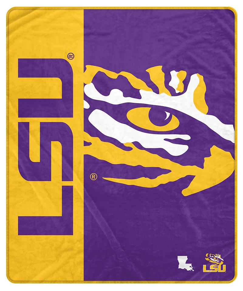 Pegasus LSU Tigers 50" x 60" Endzone Ultra Soft Throw Blanket