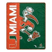 Pegasus Miami Hurricanes 50" x 60" Endzone Ultra Soft Throw Blanket