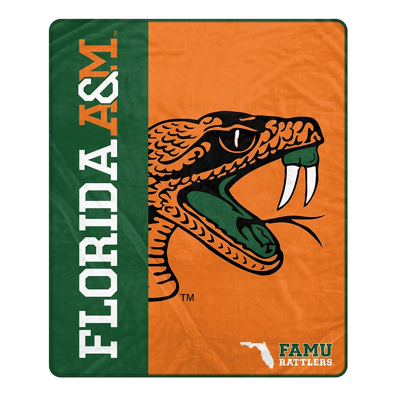 Pegasus Florida A&M Rattlers 50" x 60" Endzone Ultra Soft Throw Blanket