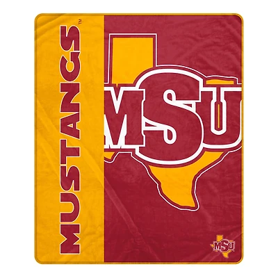 Pegasus Midwestern State Mustangs 50" x 60" Endzone Ultra Soft Throw Blanket
