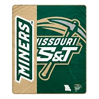 Pegasus Missouri S&T Miners 50" x 60" Endzone Ultra Soft Throw Blanket