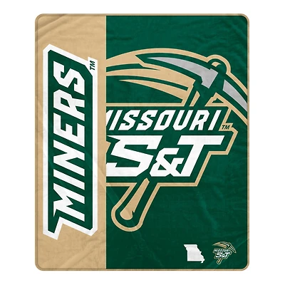 Pegasus Missouri S&T Miners 50" x 60" Endzone Ultra Soft Throw Blanket