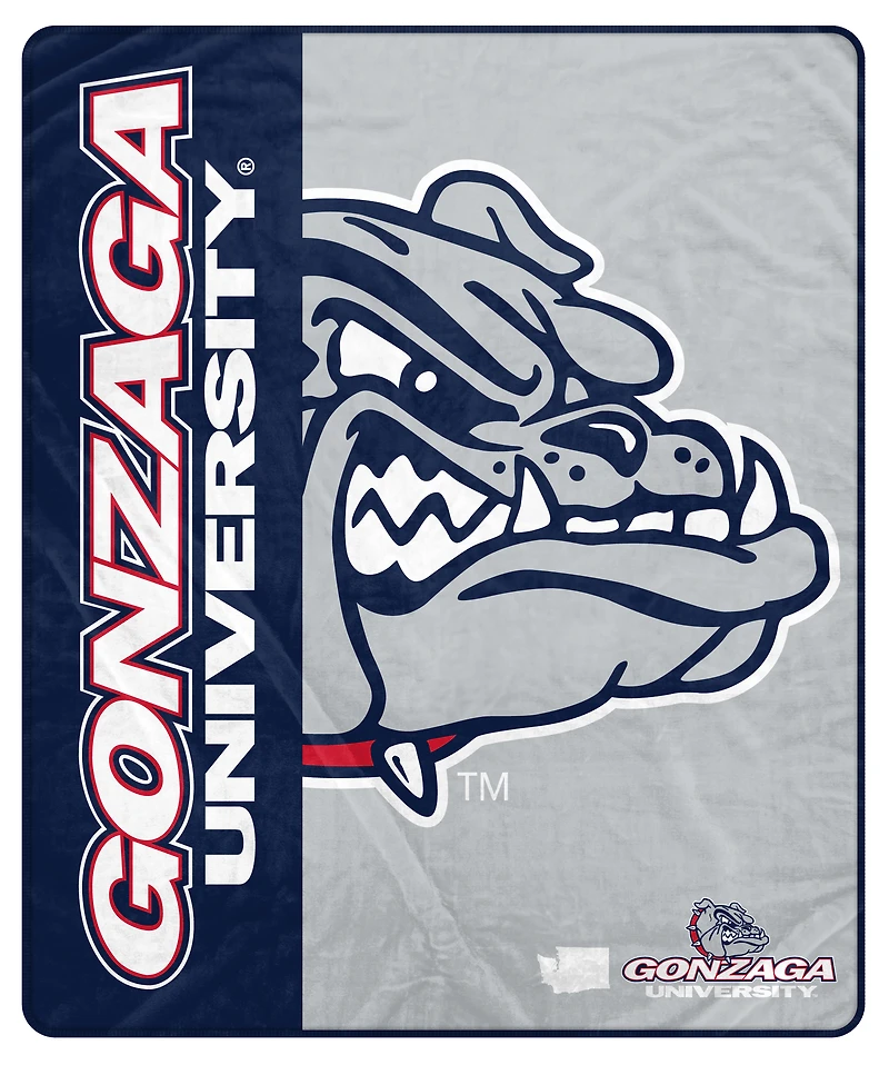 Pegasus Gonzaga Bulldogs 50" x 60" Endzone Ultra Soft Throw Blanket