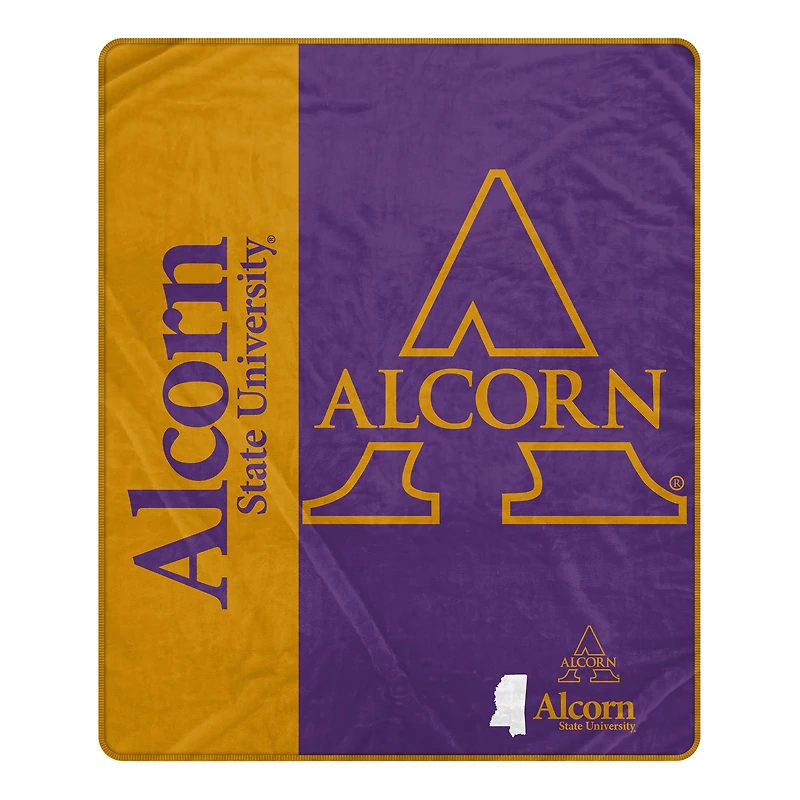 Pegasus Alcorn State Braves 50" x 60" Endzone Ultra Soft Throw Blanket