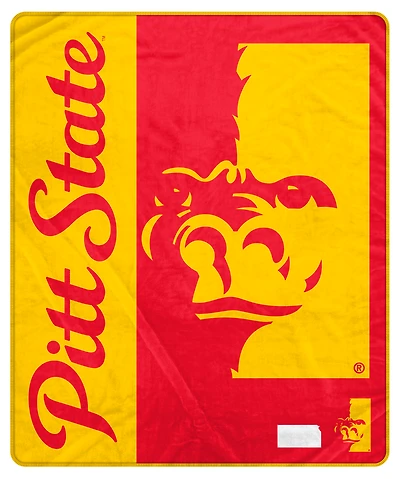 Pegasus Pittsburg State Gorillas 50" x 60" Endzone Ultra Soft Throw Blanket