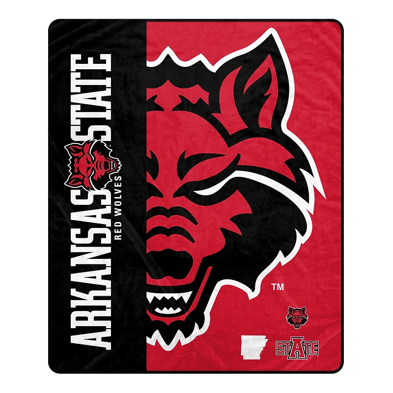 Pegasus Arkansas State Red Wolves 50" x 60" Endzone Ultra Soft Throw Blanket