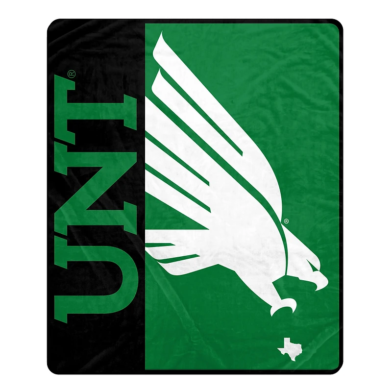 Pegasus North Texas Mean Green 50" x 60" Endzone Ultra Soft Throw Blanket