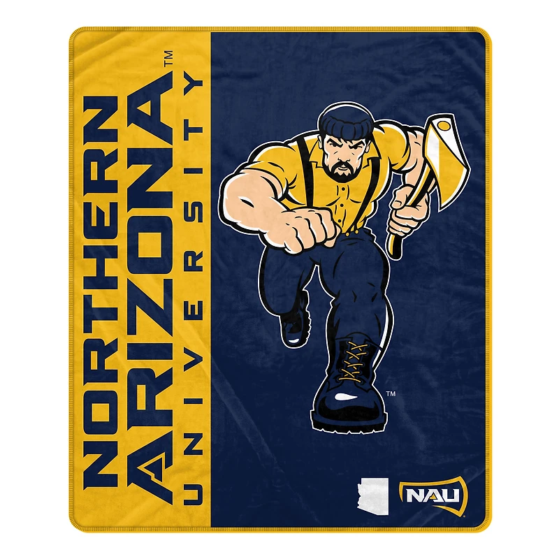 Pegasus Northern Arizona Lumberjacks 50" x 60" Endzone Ultra Soft Throw Blanket