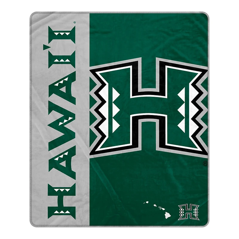Pegasus Hawaii Rainbow Warriors 50" x 60" Endzone Ultra Soft Throw Blanket