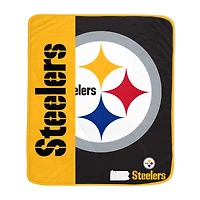 Pegasus Pittsburgh Steelers 50" x 60" Endzone Ultra Soft Throw Blanket