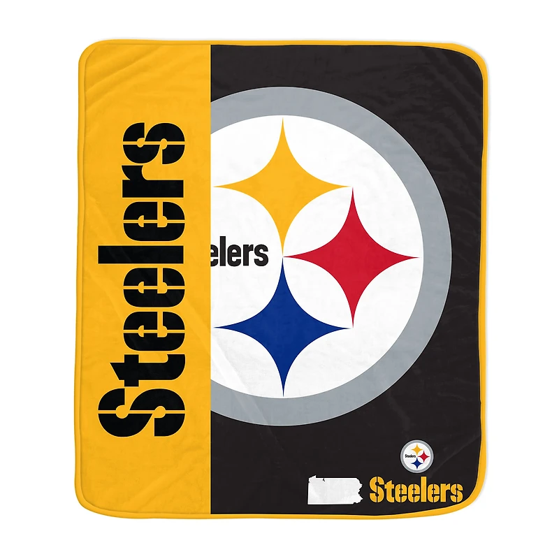 Pegasus Pittsburgh Steelers 50" x 60" Endzone Ultra Soft Throw Blanket