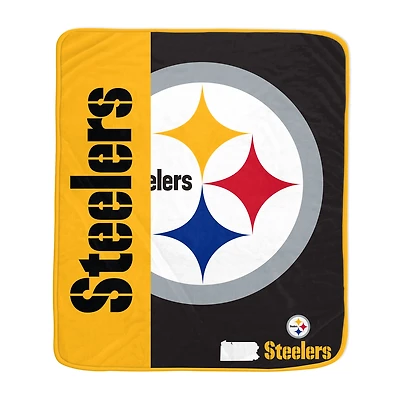 Pegasus Pittsburgh Steelers 50" x 60" Endzone Ultra Soft Throw Blanket