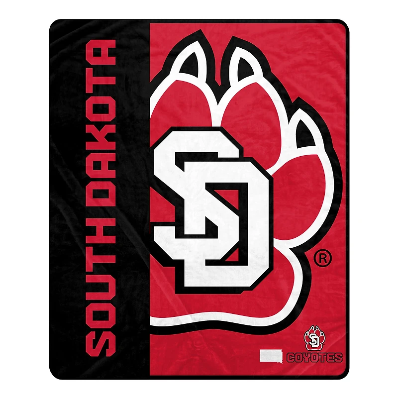 Pegasus South Dakota Coyotes 50" x 60" Endzone Ultra Soft Throw Blanket