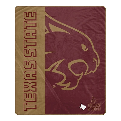 Pegasus Texas State Bobcats 50" x 60" Endzone Ultra Soft Throw Blanket