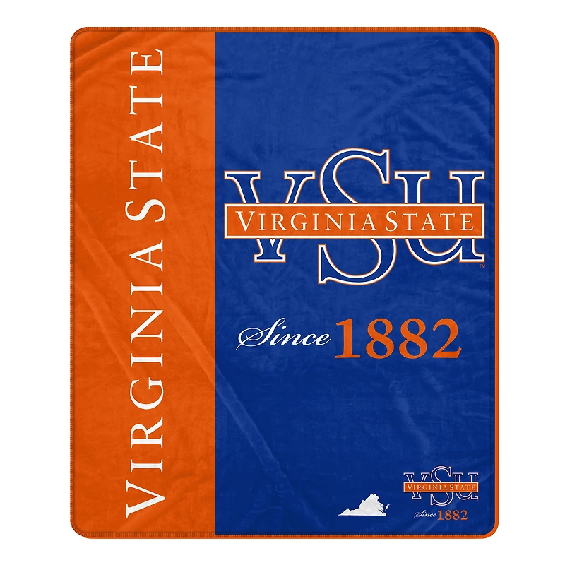 Pegasus Virginia State Trojans 50" x 60" Endzone Ultra Soft Throw Blanket