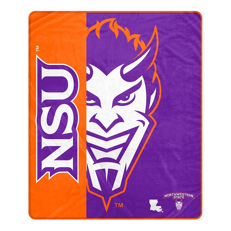 Pegasus Northwestern State Demons 50" x 60" Endzone Ultra Soft Throw Blanket
