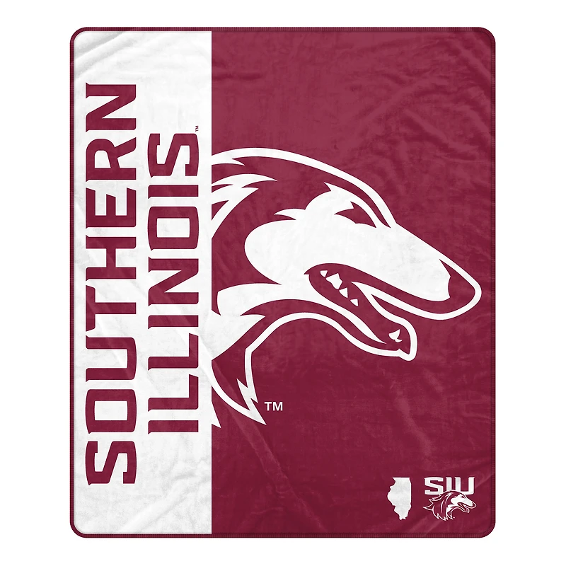 Pegasus Southern Illinois Salukis 50" x 60" Endzone Ultra Soft Throw Blanket