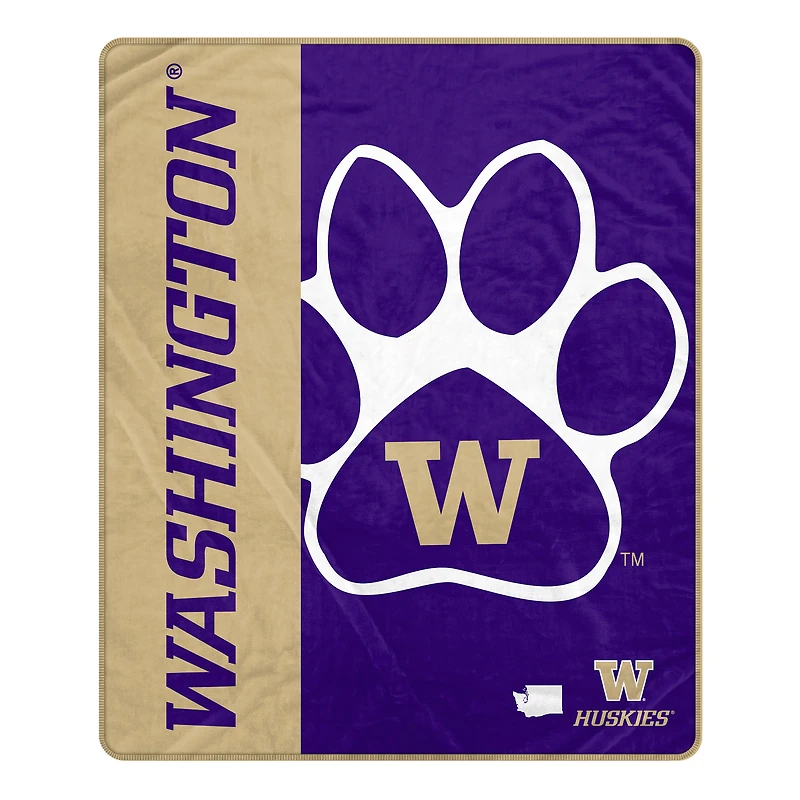 Pegasus Washington Huskies 50" x 60" Endzone Ultra Soft Throw Blanket