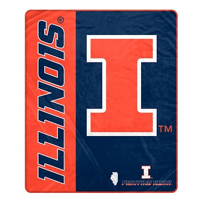 Pegasus Illinois Fighting Illini 50" x 60" Endzone Ultra Soft Throw Blanket