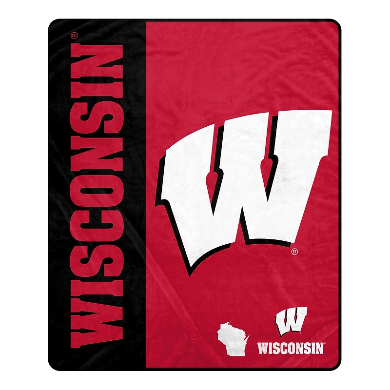 Pegasus Wisconsin Badgers 50" x 60" Endzone Ultra Soft Throw Blanket
