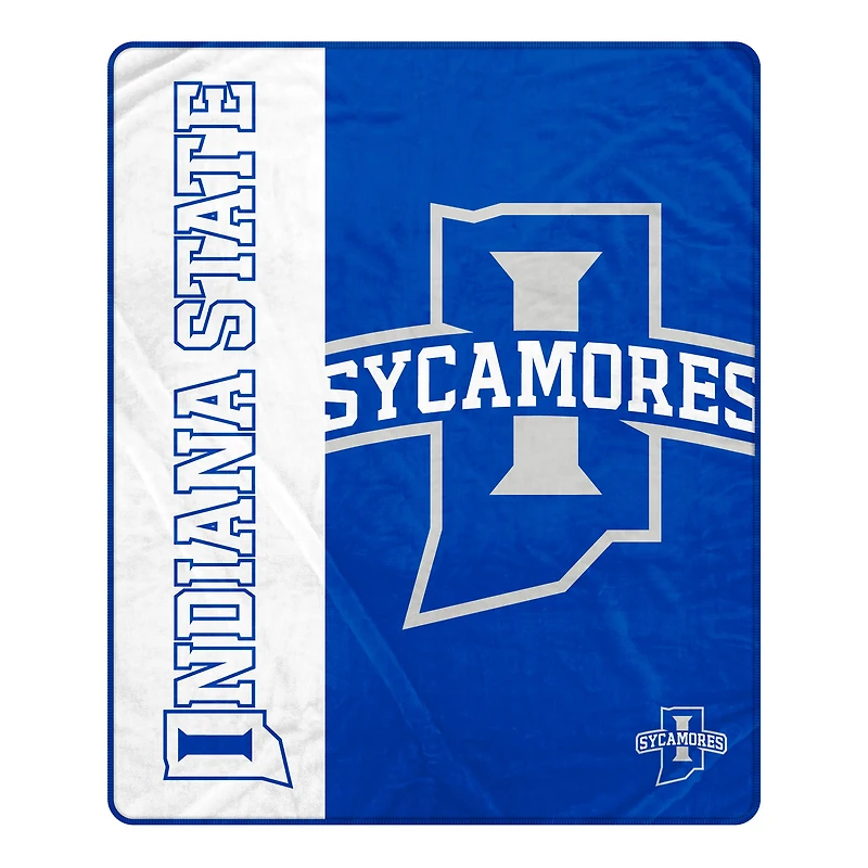 Pegasus Indiana State Sycamores 50" x 60" Endzone Ultra Soft Throw Blanket