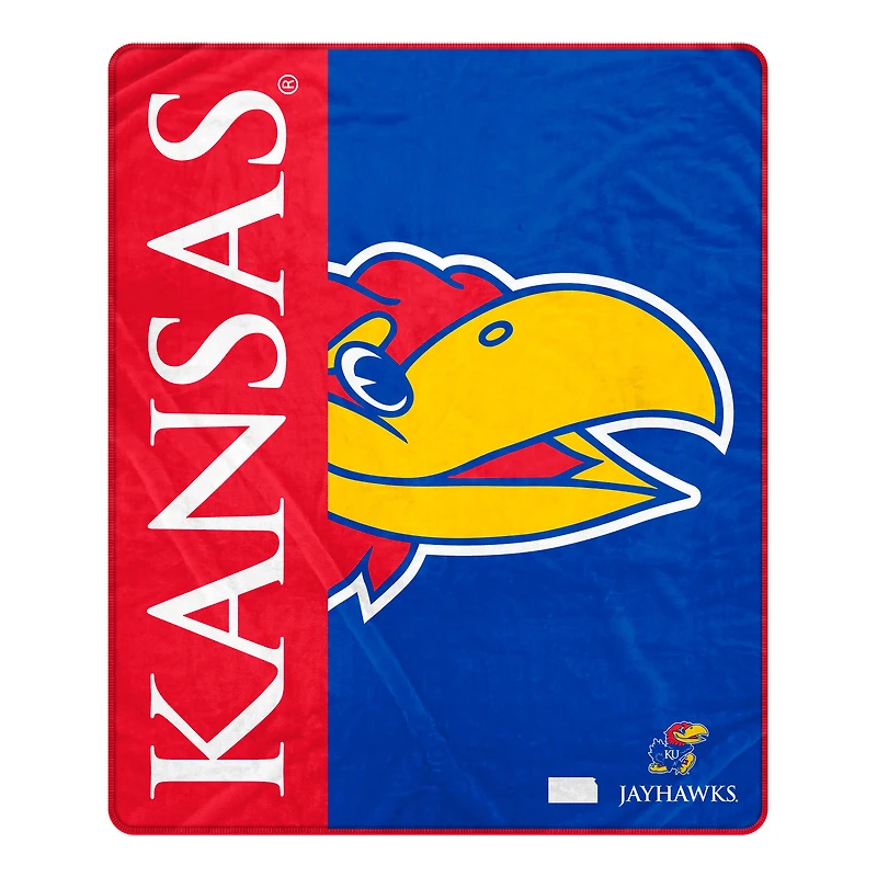 Pegasus Kansas Jayhawks 50" x 60" Endzone Ultra Soft Throw Blanket