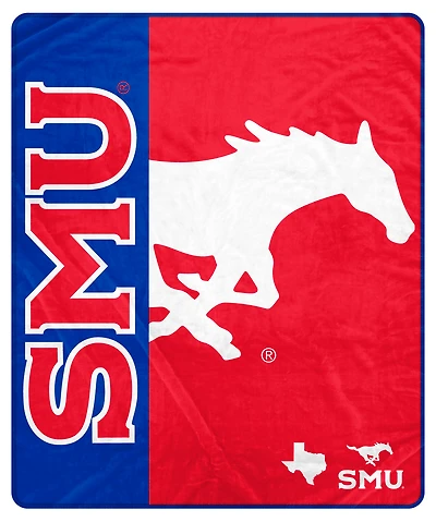 Pegasus SMU Mustangs 50" x 60" Endzone Ultra Soft Throw Blanket