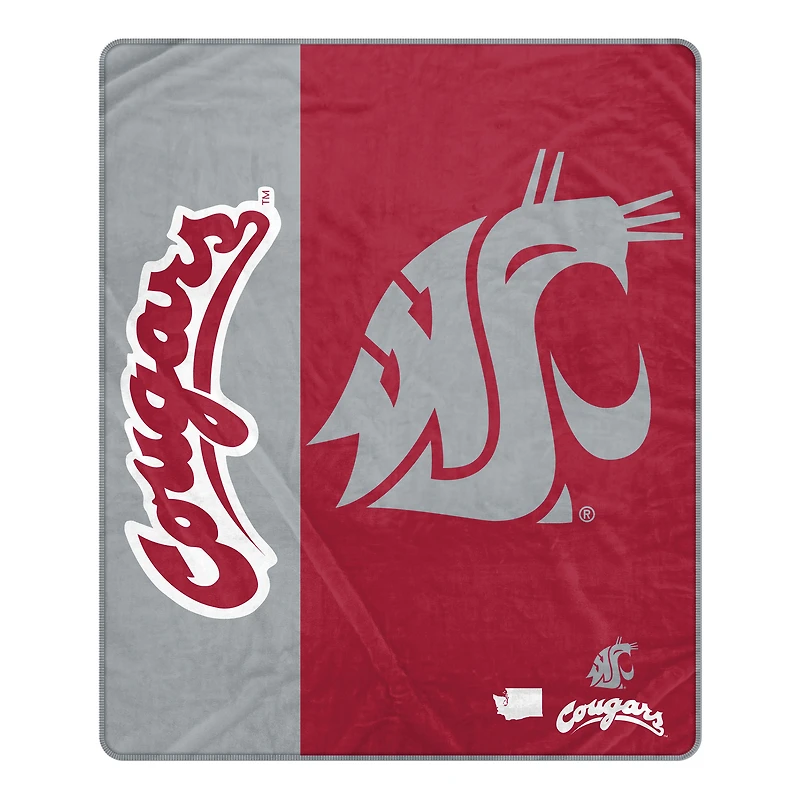 Pegasus Washington State Cougars 60" x 80" Endzone Ultra Soft Throw Blanket