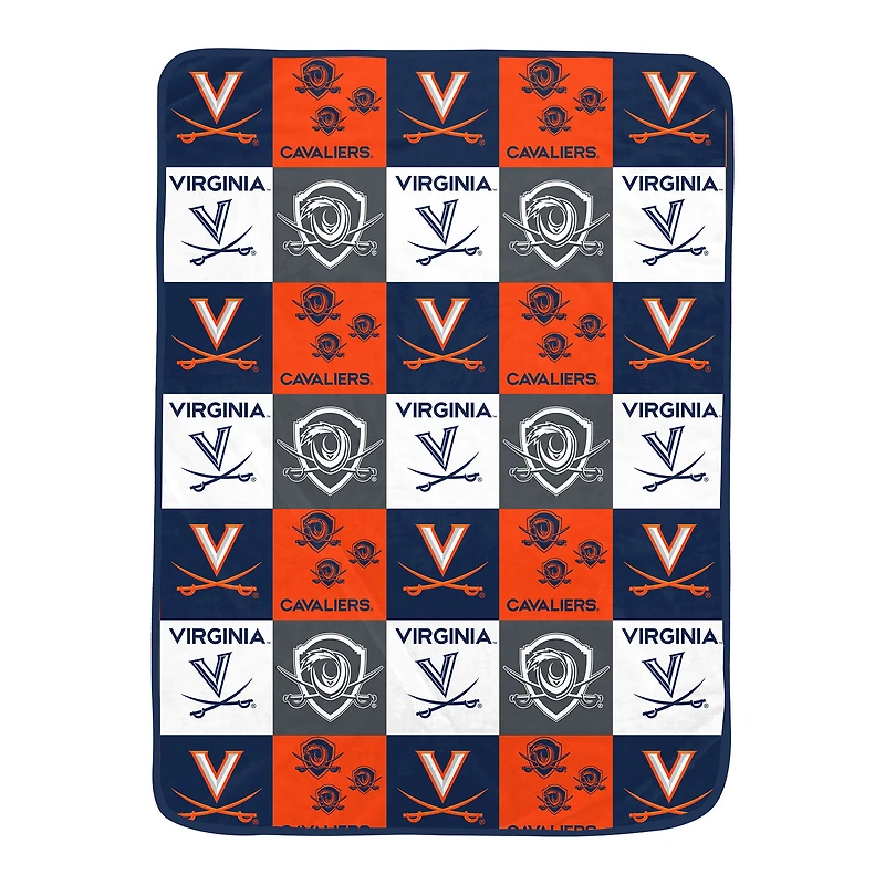 Pegasus Virginia Cavaliers 66" x 95" Oversized Graphic Grid Ultra Cozy Blanket