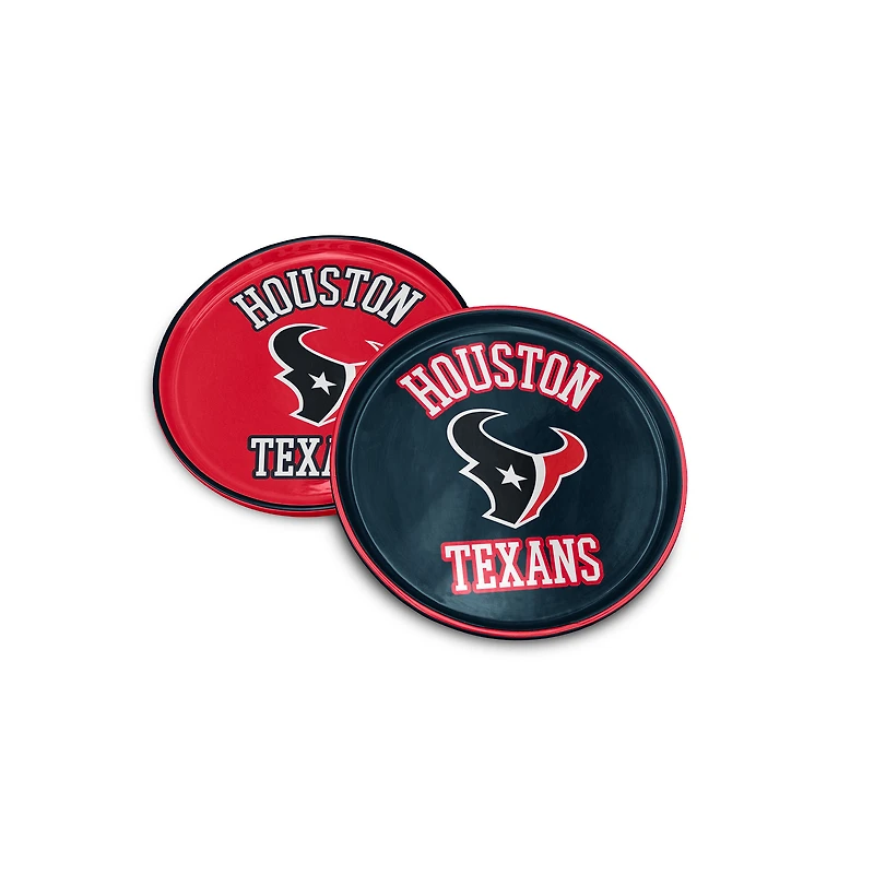 Pegasus Houston Texans 8" Home & Away Round Two-Piece Serving Plate Set