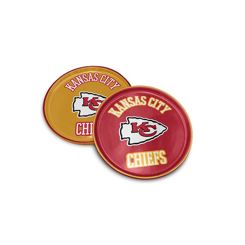 Pegasus Kansas City Chiefs 8" Home & Away Round Two-Piece Serving Plate Set