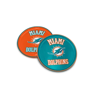 Pegasus Miami Dolphins 8" Home & Away Round Two-Piece Serving Plate Set