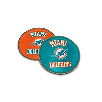 Pegasus Miami Dolphins 8" Home & Away Round Two-Piece Serving Plate Set