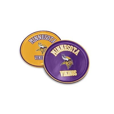 Pegasus Minnesota Vikings 8" Home & Away Round Two-Piece Serving Plate Set
