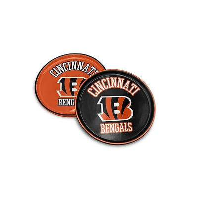 Pegasus Cincinnati Bengals 8" Home & Away Round Two-Piece Serving Plate Set