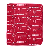 Pegasus Wisconsin Badgers 60" x 70" Homefield Flipped Wordmark Ultra Soft Blanket