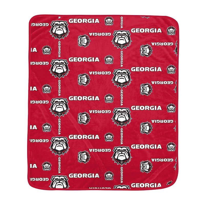 Pegasus Georgia Bulldogs 60" x 70" Homefield Flipped Wordmark Ultra Soft Blanket