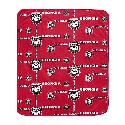 Pegasus Georgia Bulldogs 60" x 70" Homefield Flipped Wordmark Ultra Soft Blanket