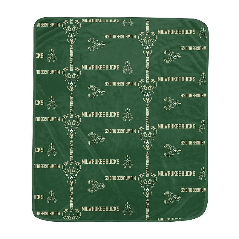 Pegasus Milwaukee Bucks 60" x 70" Homefield Flipped Wordmark Ultra Soft Blanket
