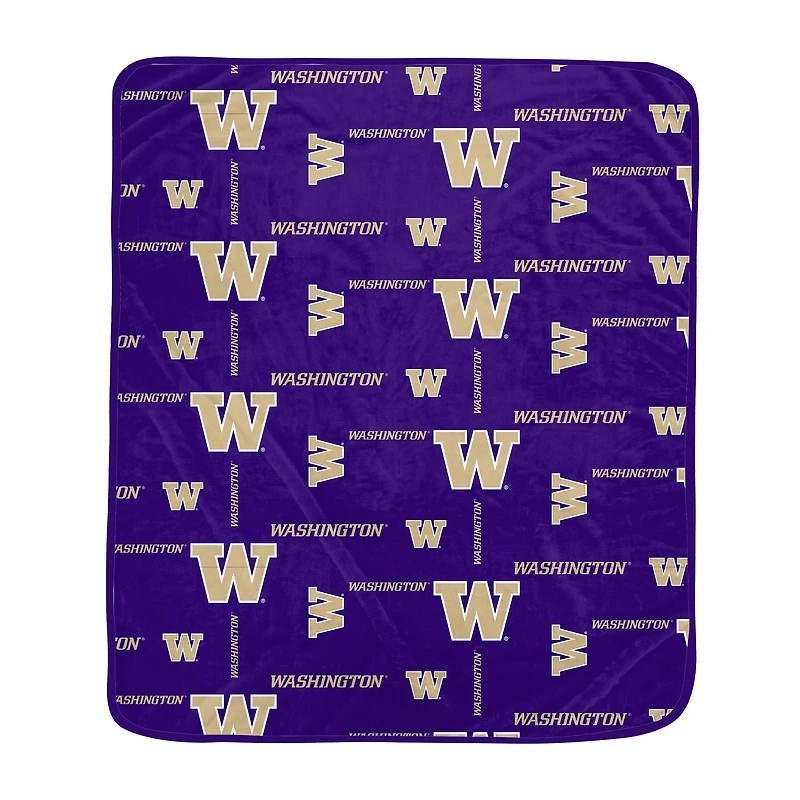 Pegasus Washington Huskies 60" x 70" Homefield Flipped Wordmark Ultra Soft Blanket