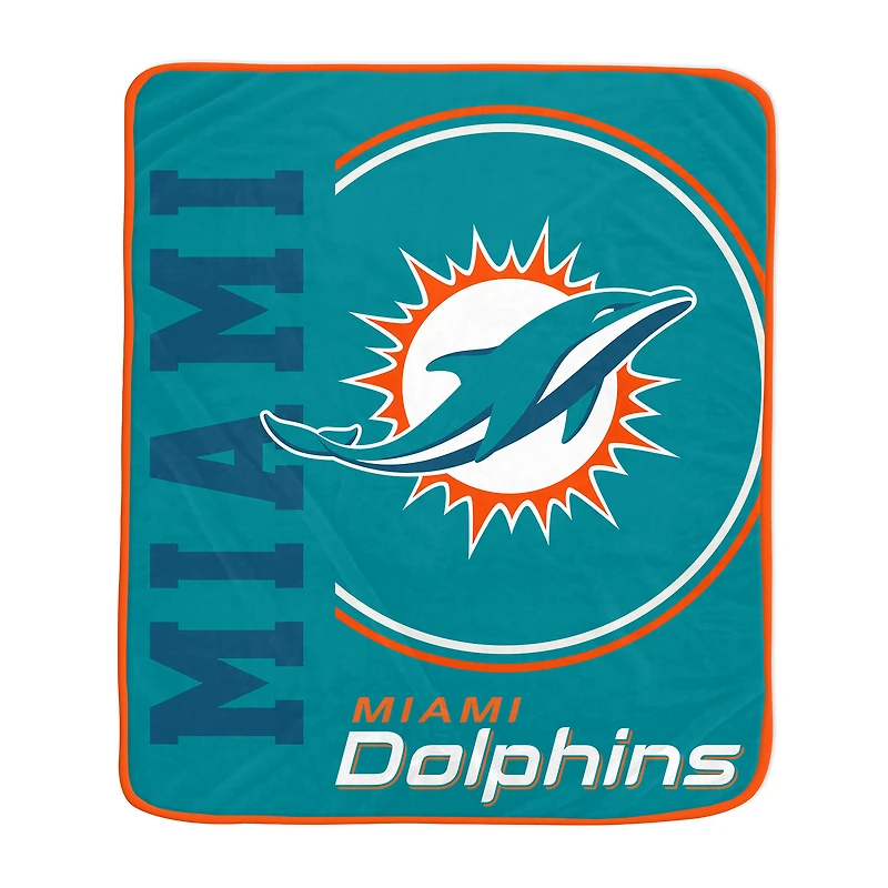Pegasus Miami Dolphins 50" x 60" Keep It Simple Ultra Soft Blanket