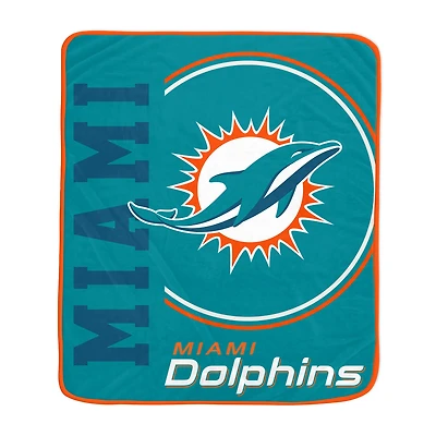 Pegasus Miami Dolphins 50" x 60" Keep It Simple Ultra Soft Blanket
