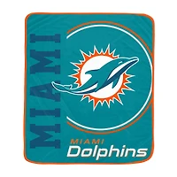 Pegasus Miami Dolphins 50" x 60" Keep It Simple Ultra Soft Blanket