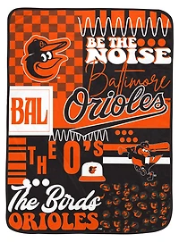 Pegasus Baltimore Orioles 66" x 95" Oversized Loco Check Ultra Cozy Blanket