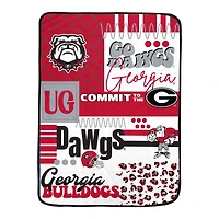 Pegasus Georgia Bulldogs 66" x 95" Oversized Loco Check Ultra Cozy Blanket